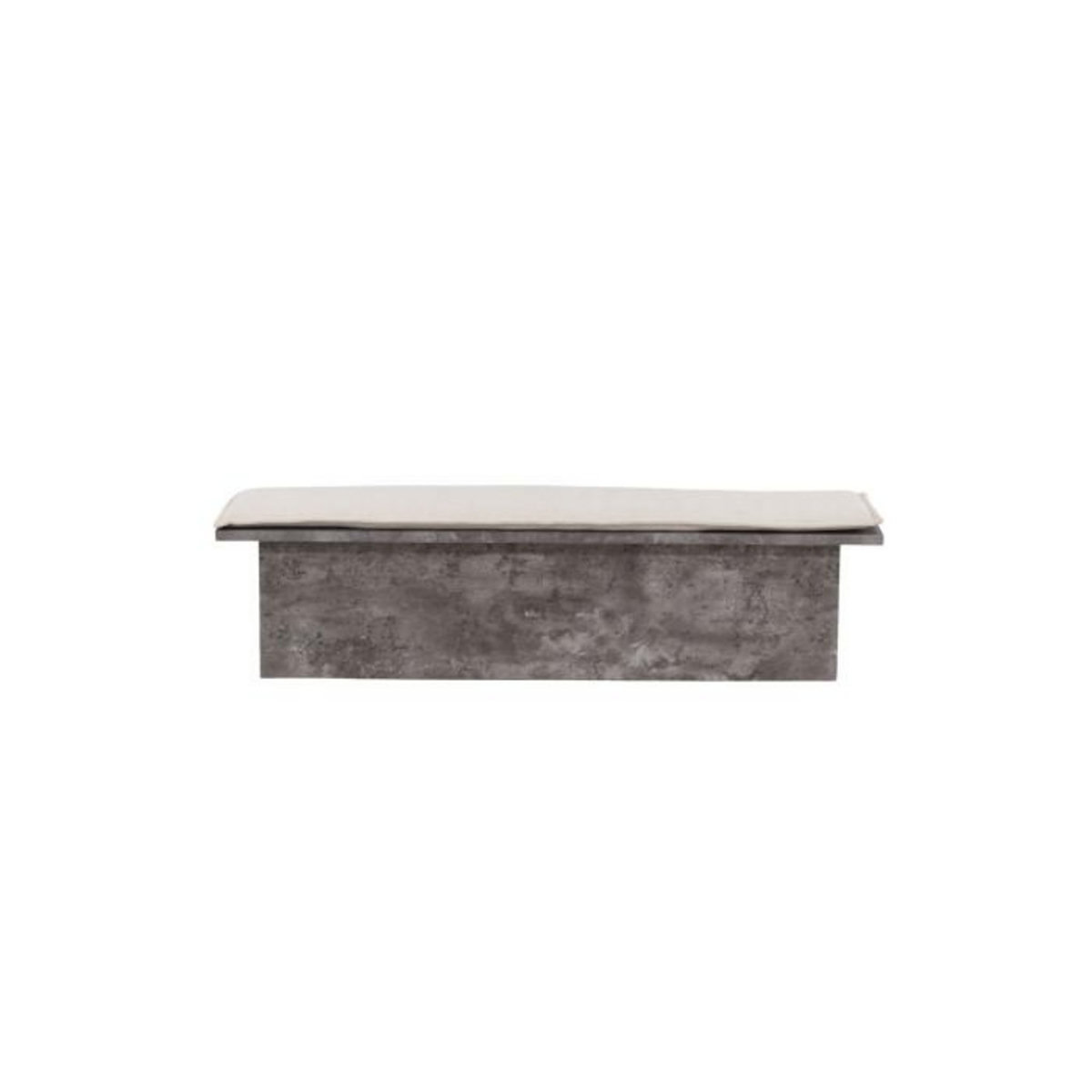 Paris Prix Banc Design & Coussin  Kellogg  160cm Gris