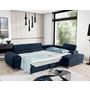 Voir la diapositive 2 : BEST MOBILIER Talisay - canapé d'angle droit - 5 places - convertible avec coffre - en velours