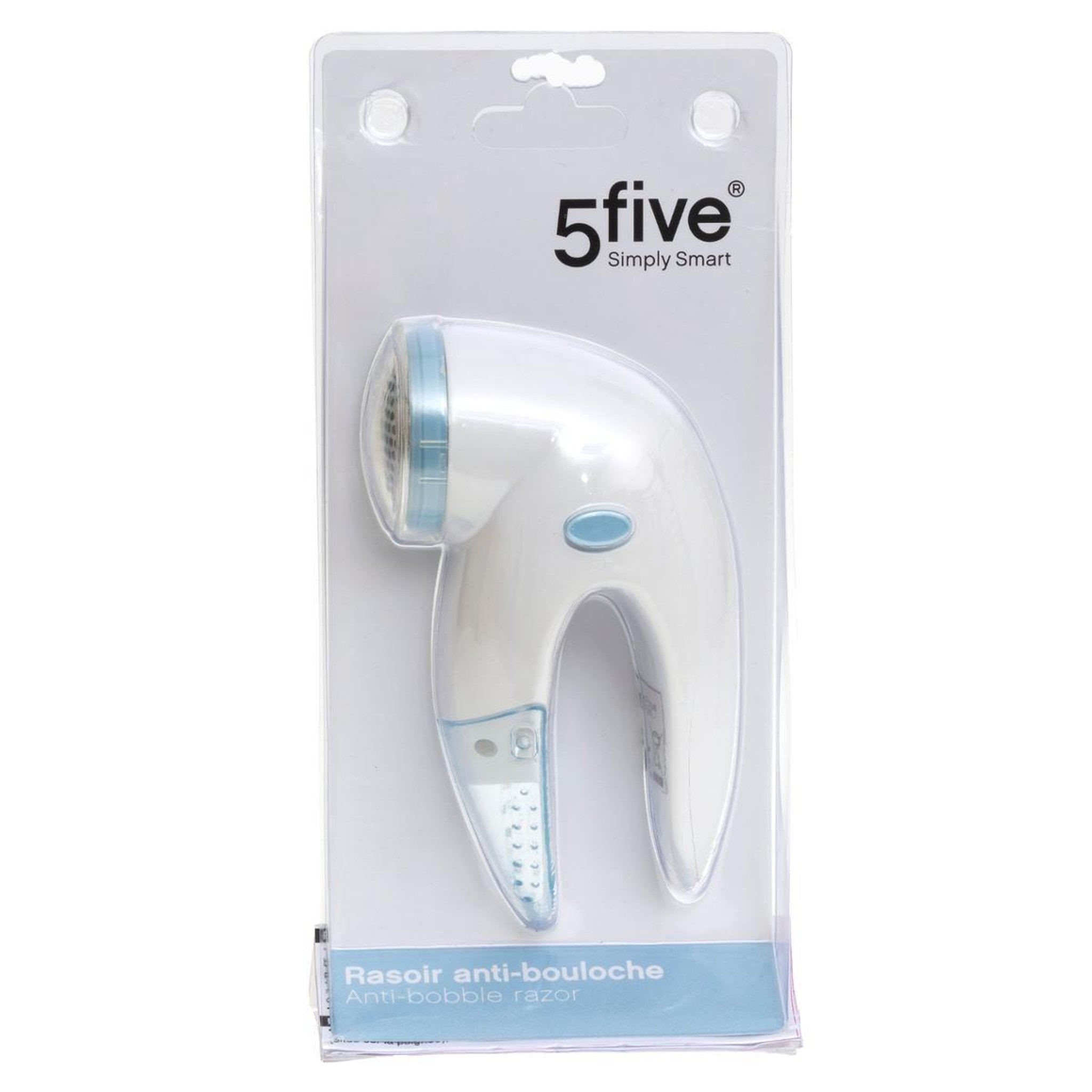 Voir la diapositive 2 : FIVE Rasoir anti-bouloche  vêtements  14cm blanc