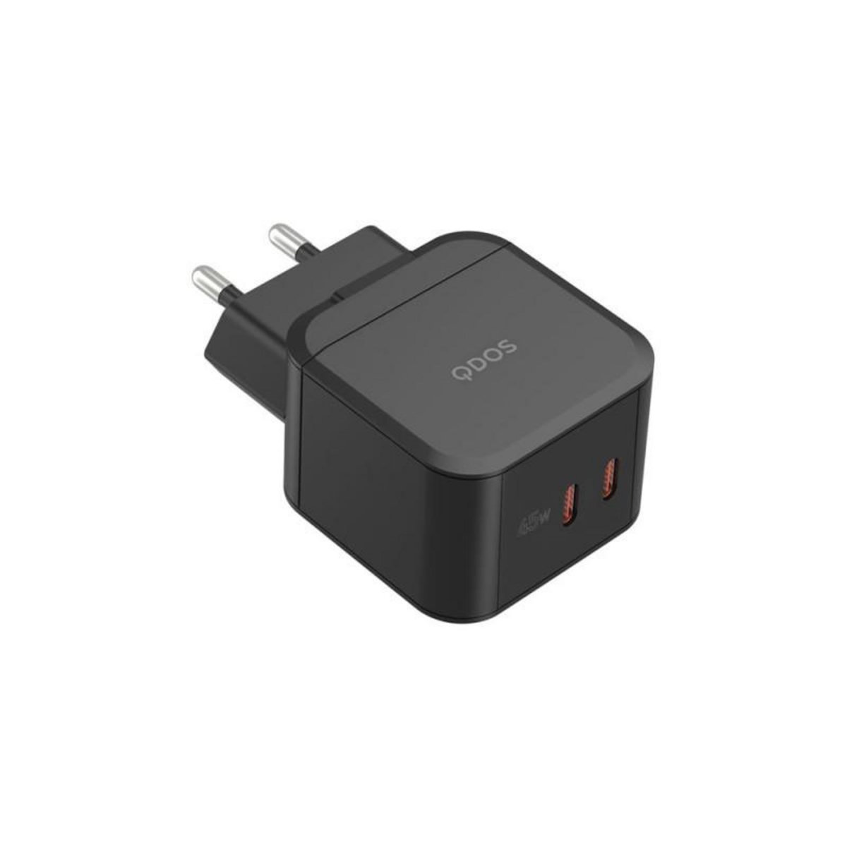 Qdos Chargeur QDOS PowerCube Double USB Type C 45W Noir