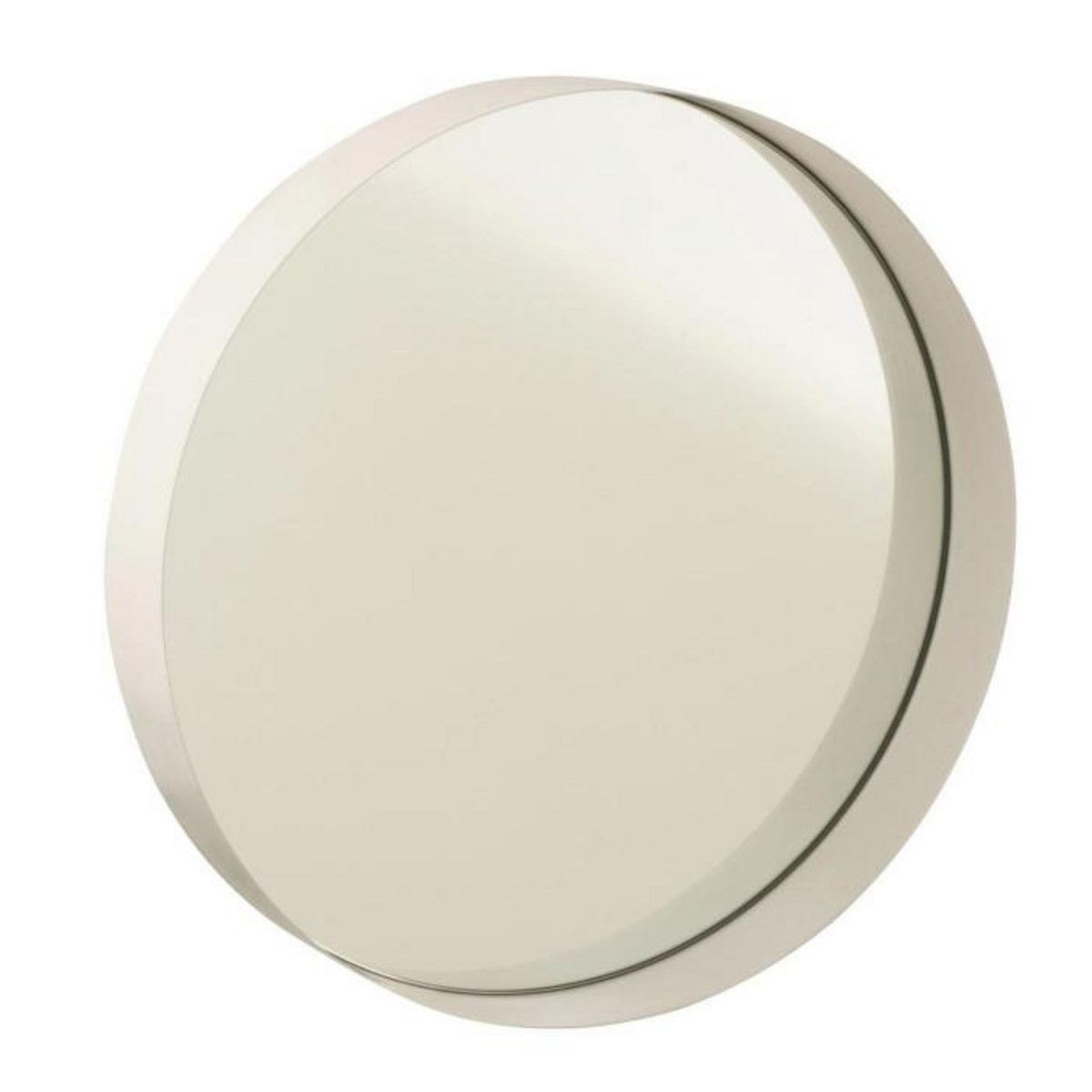 Paris Prix Miroir Mural Rond Déco  Bord Métal  30cm Blanc