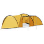 Voir la diapositive 1 : VIDAXL Tente igloo de camping 650x240x190 cm 8 personnes Jaune