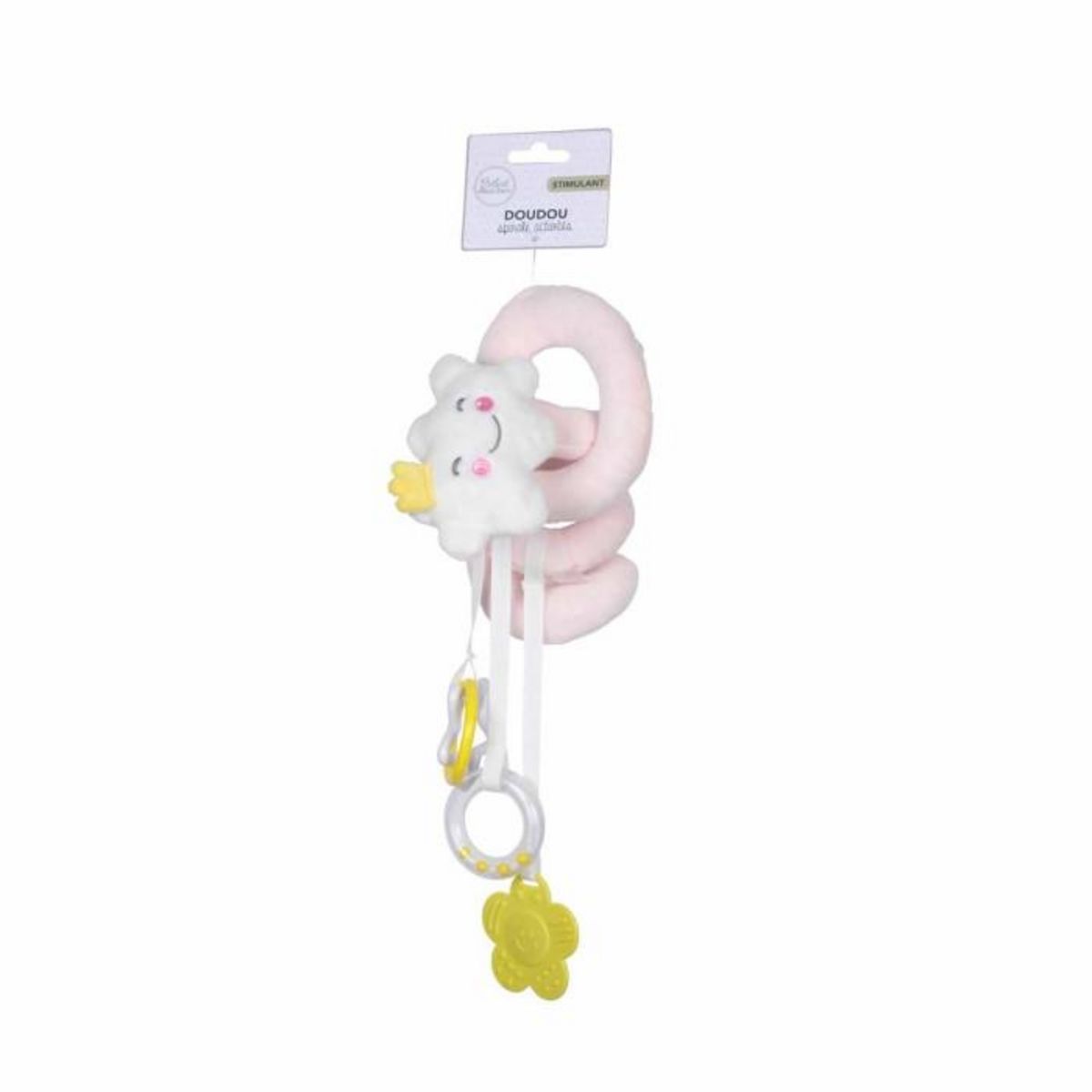 Paris Prix Doudou Spirale Activités  Nuage  17cm Rose