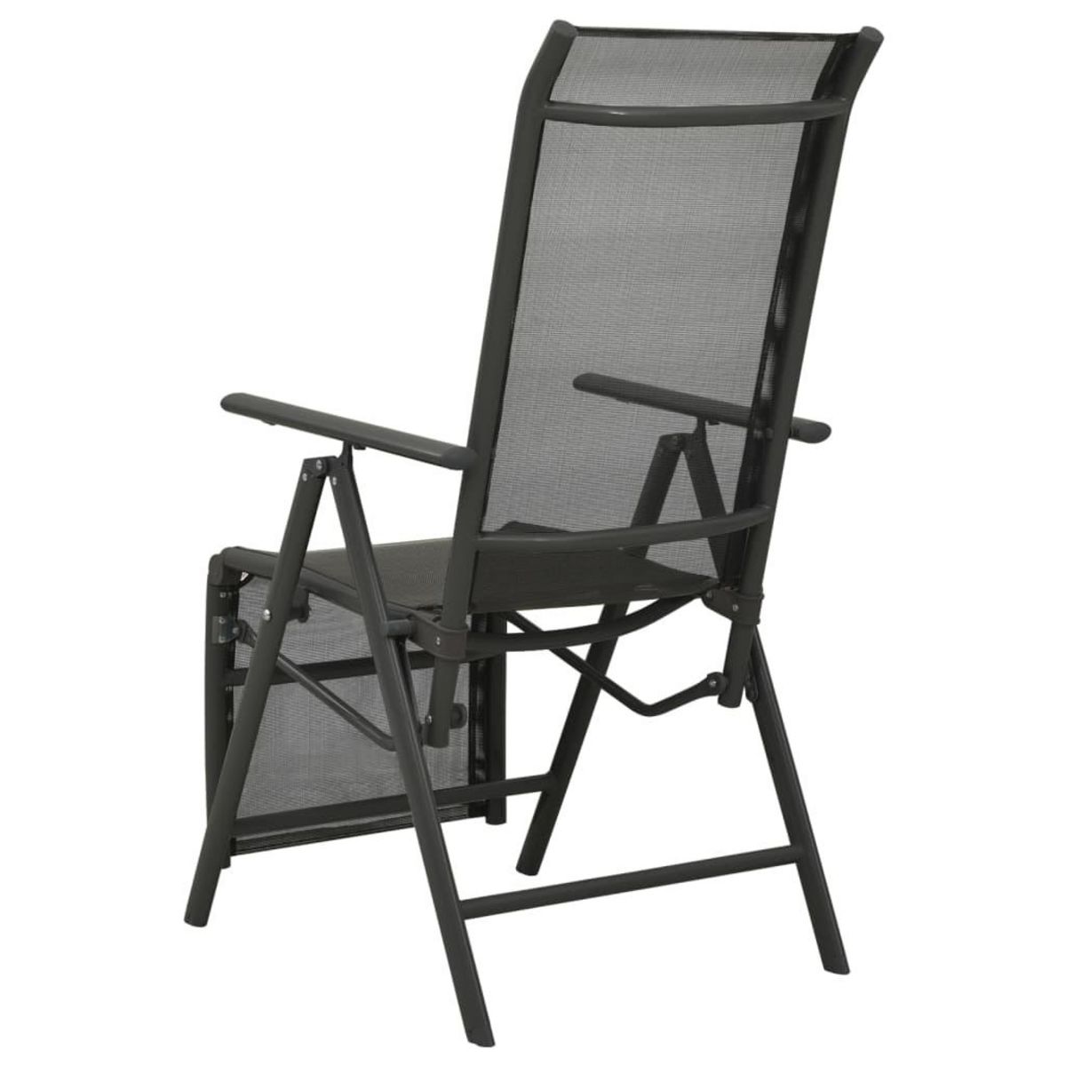 VIDAXL Chaises inclinables de jardin lot de 2 Textilene et aluminium
