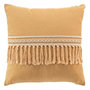 Voir la diapositive 1 : Paris Prix Coussin Déco Franges  Janara  45x45cm Ocre