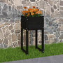 Voir la diapositive 1 : VIDAXL Jardiniere Noir 40x40x81 cm Bois massif de pin