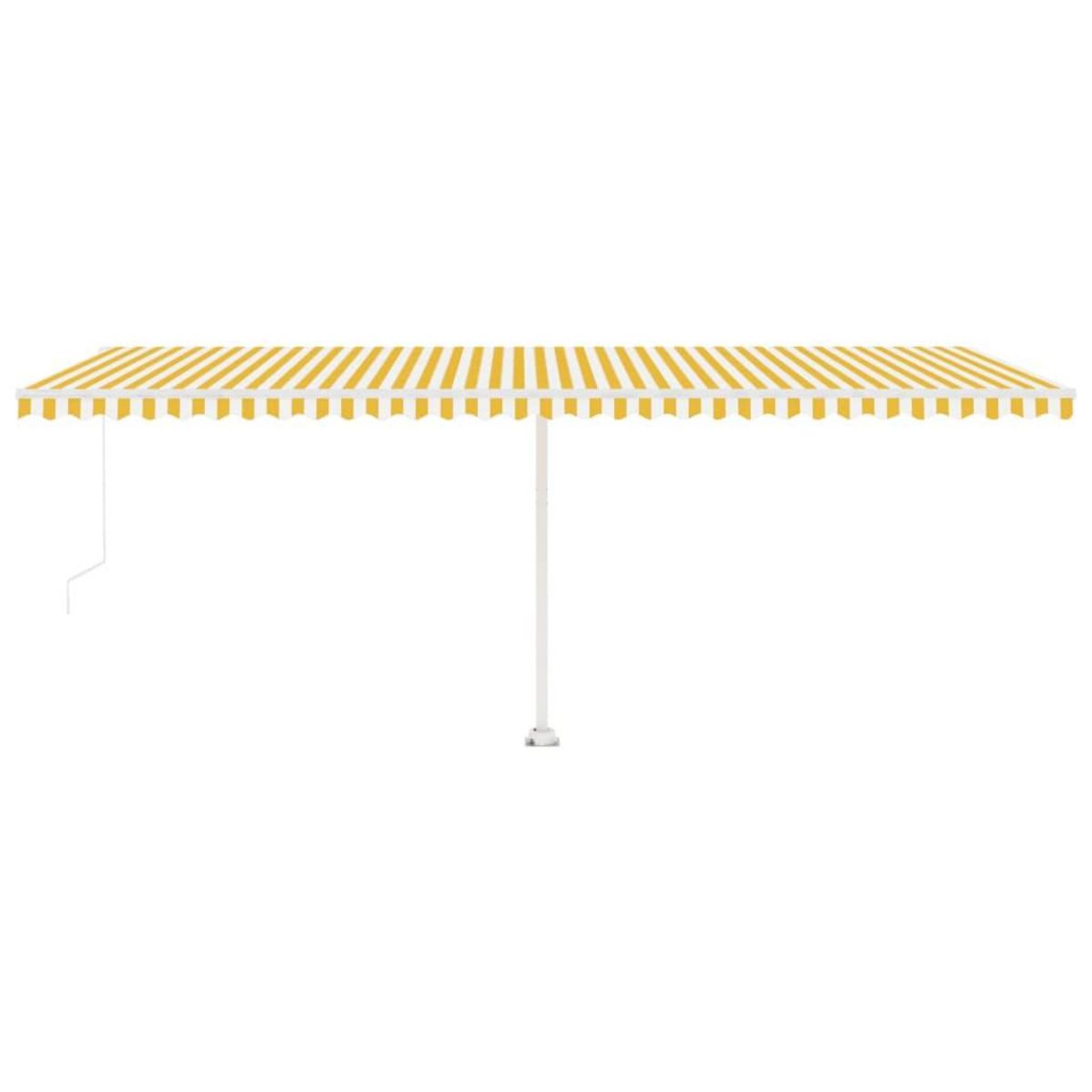 VIDAXL Auvent manuel retractable avec LED 600x300 cm Jaune et blanc