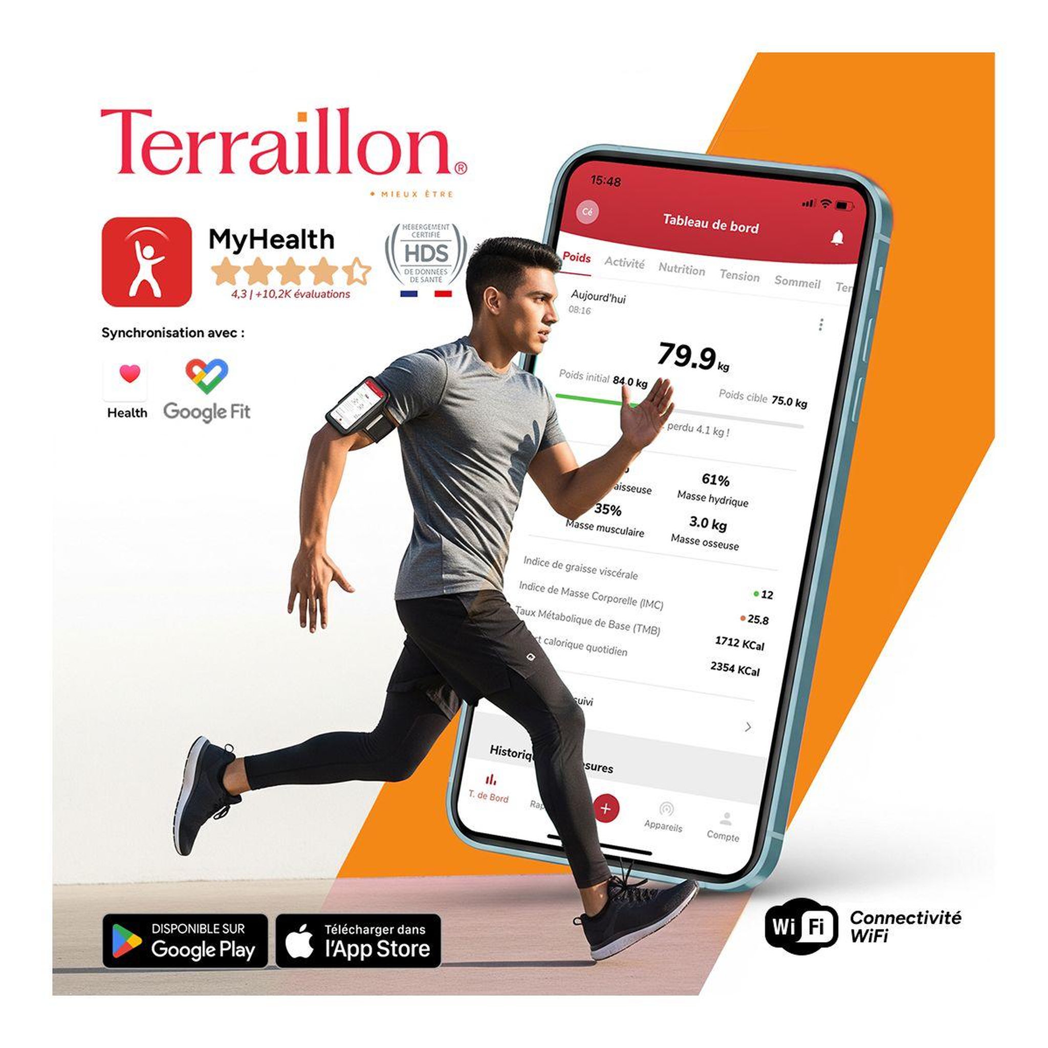 Voir la diapositive 4 : Terraillon Pèse personne connecté master coach utra