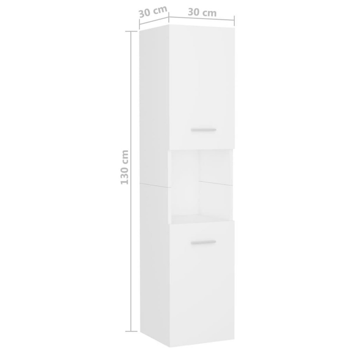 VIDAXL Ensemble de meubles de salle de bain Blanc Agglomere