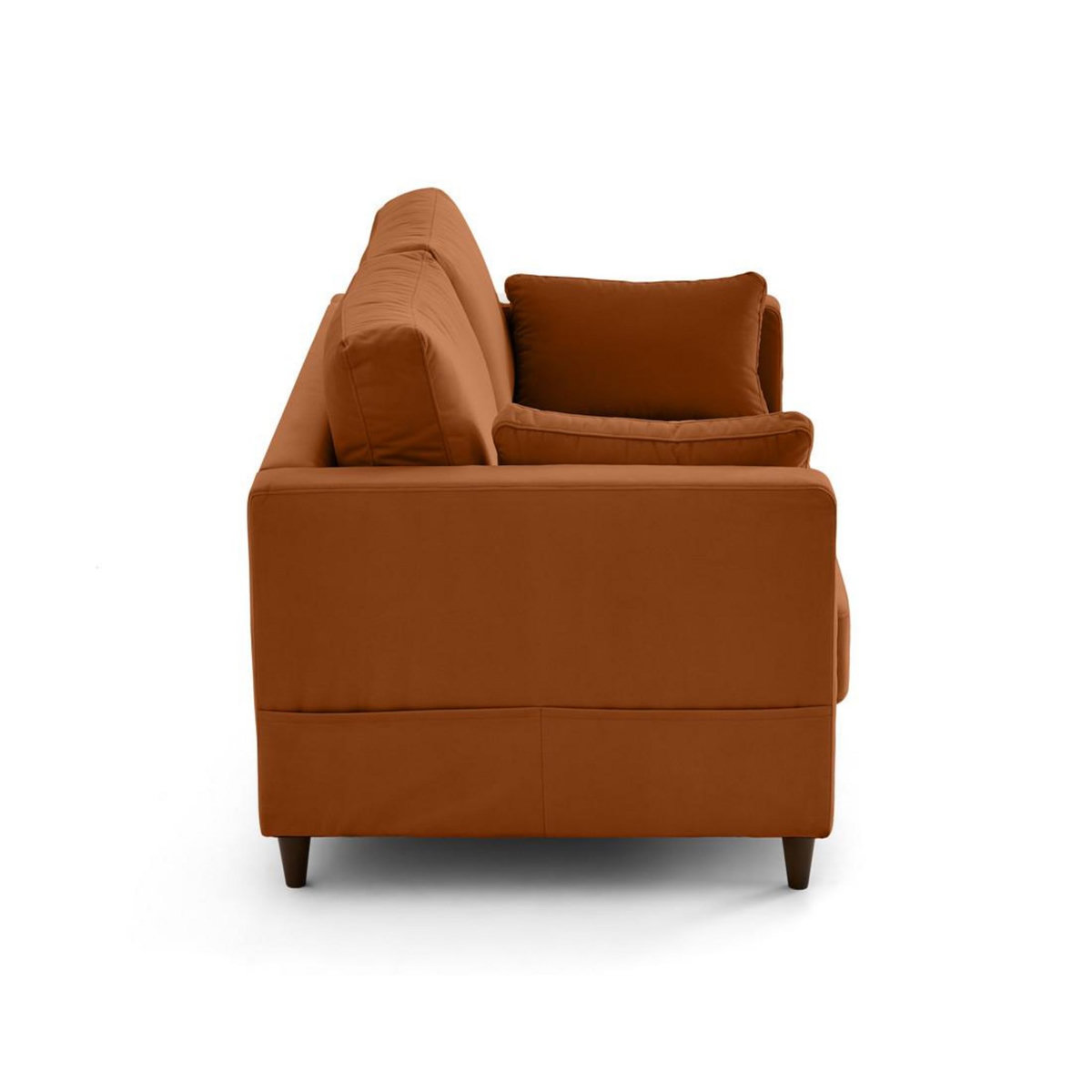 LISA DESIGN Anna - canapé droit 2 places avec poche en velours - pieds en bois