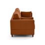 Voir la diapositive 6 : LISA DESIGN Anna - canapé droit 2 places avec poche en velours - pieds en bois
