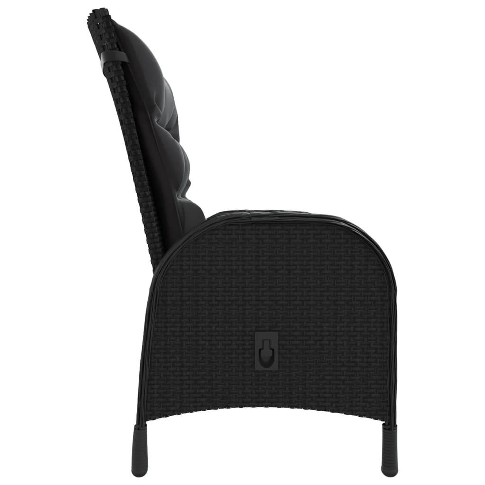 Voir la diapositive 4 : VIDAXL Ensemble de bistro de jardin 5 pcs Resine tressee Noir