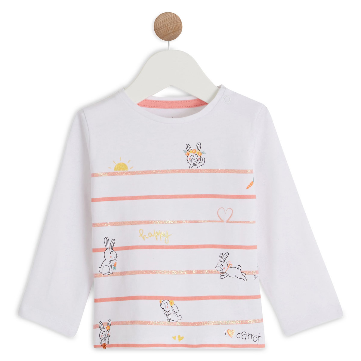 INEXTENSO T-shirt manches longues à rayures bébé fille