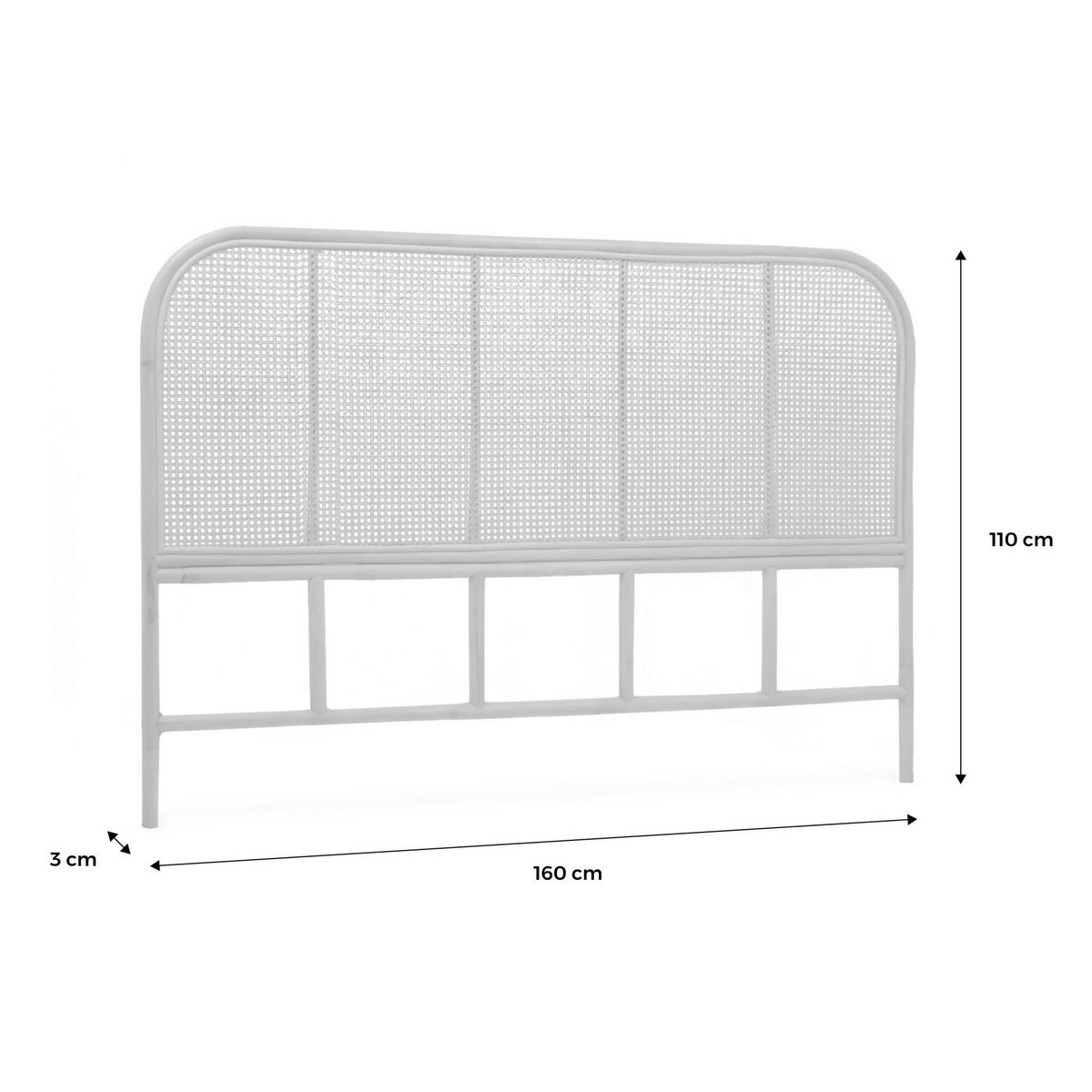 SWEEEK Tête de lit en rotin naturel et cannage, Sumatra