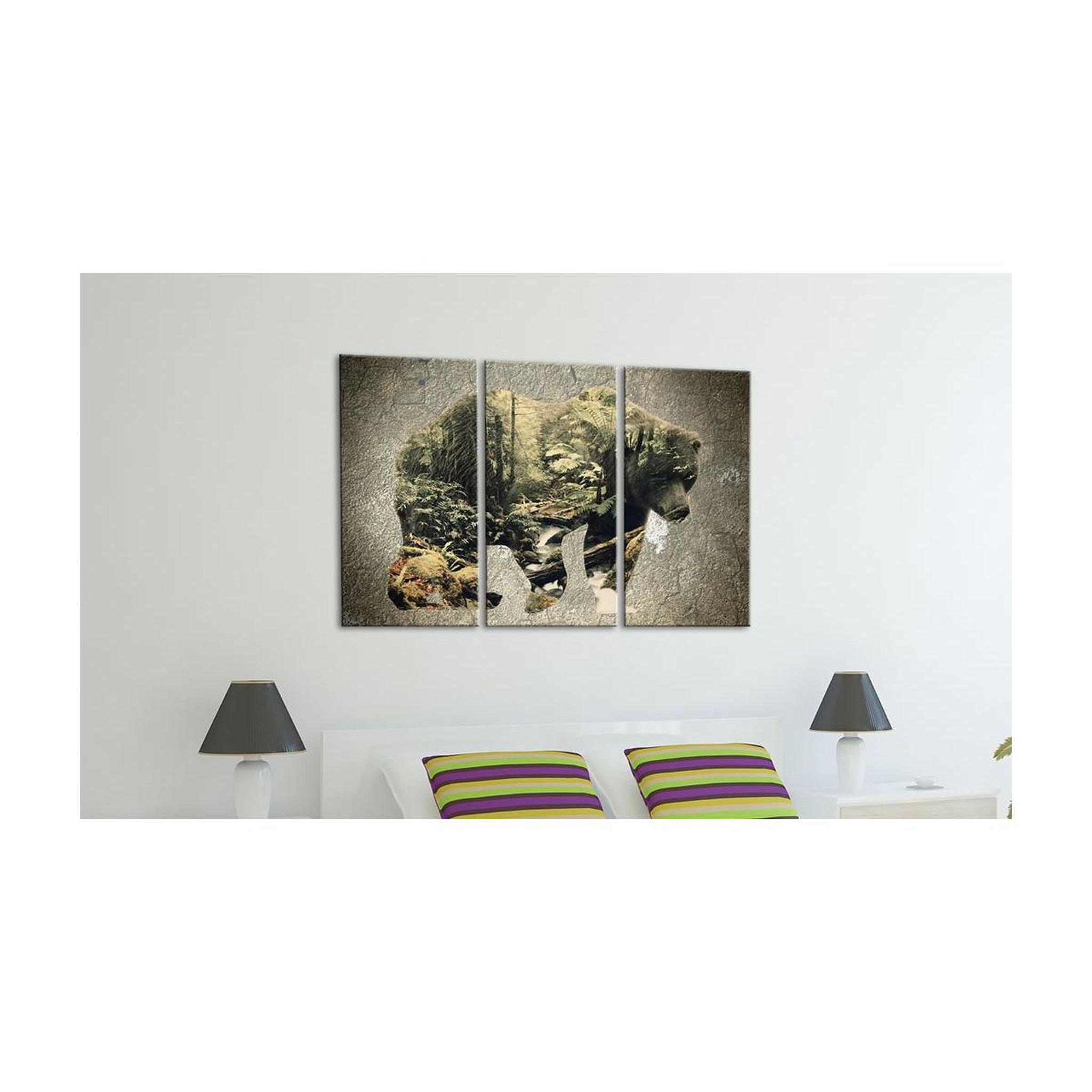 Voir la diapositive 2 : Paris Prix Tableau imprimé  the bear in the forest