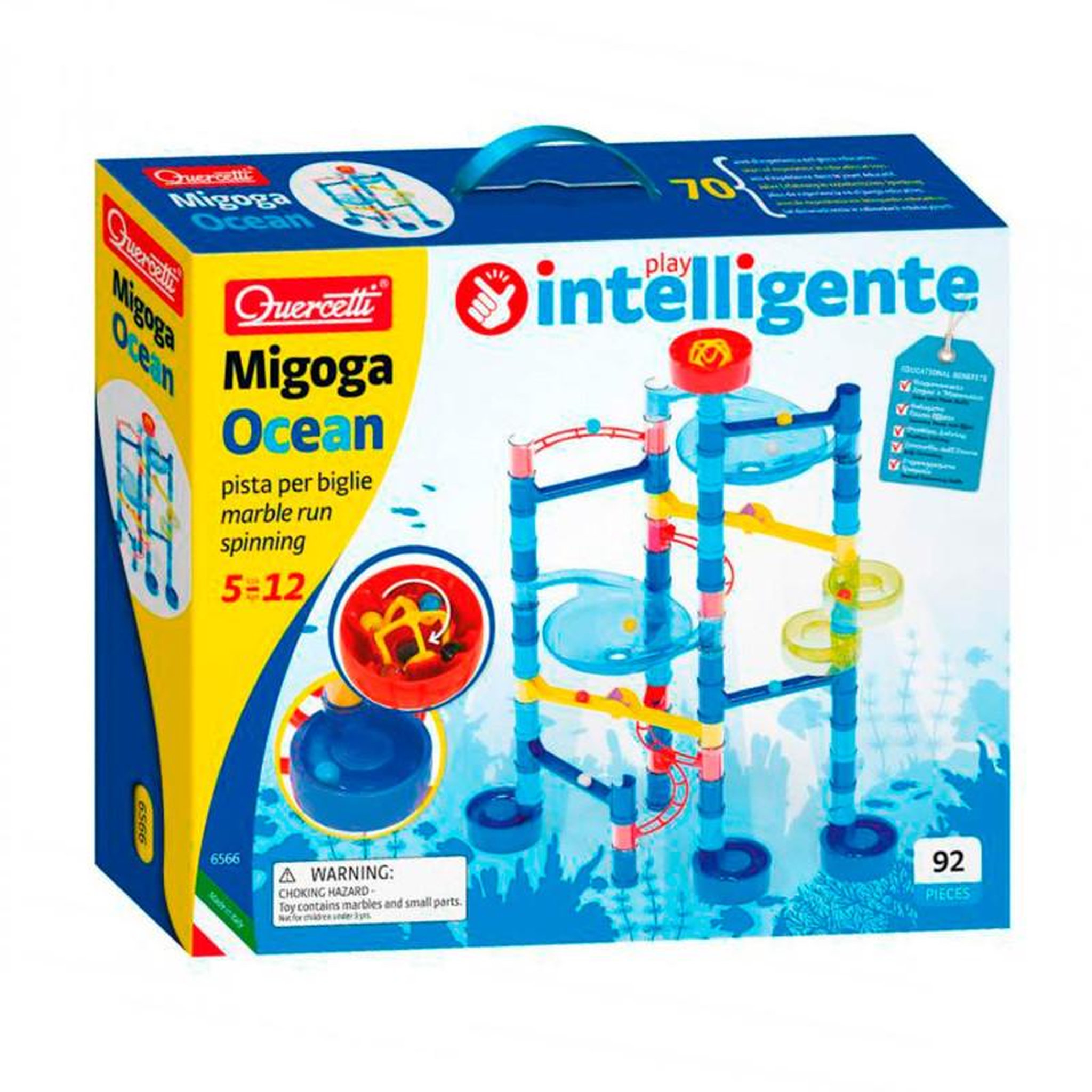 Voir la diapositive 2 : Quercetti Quercetti Marble Track Migoga Ocean, 92 pcs.