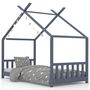 Voir la diapositive 2 : VIDAXL Cadre de lit d'enfant Gris Bois de pin massif 70x140 cm