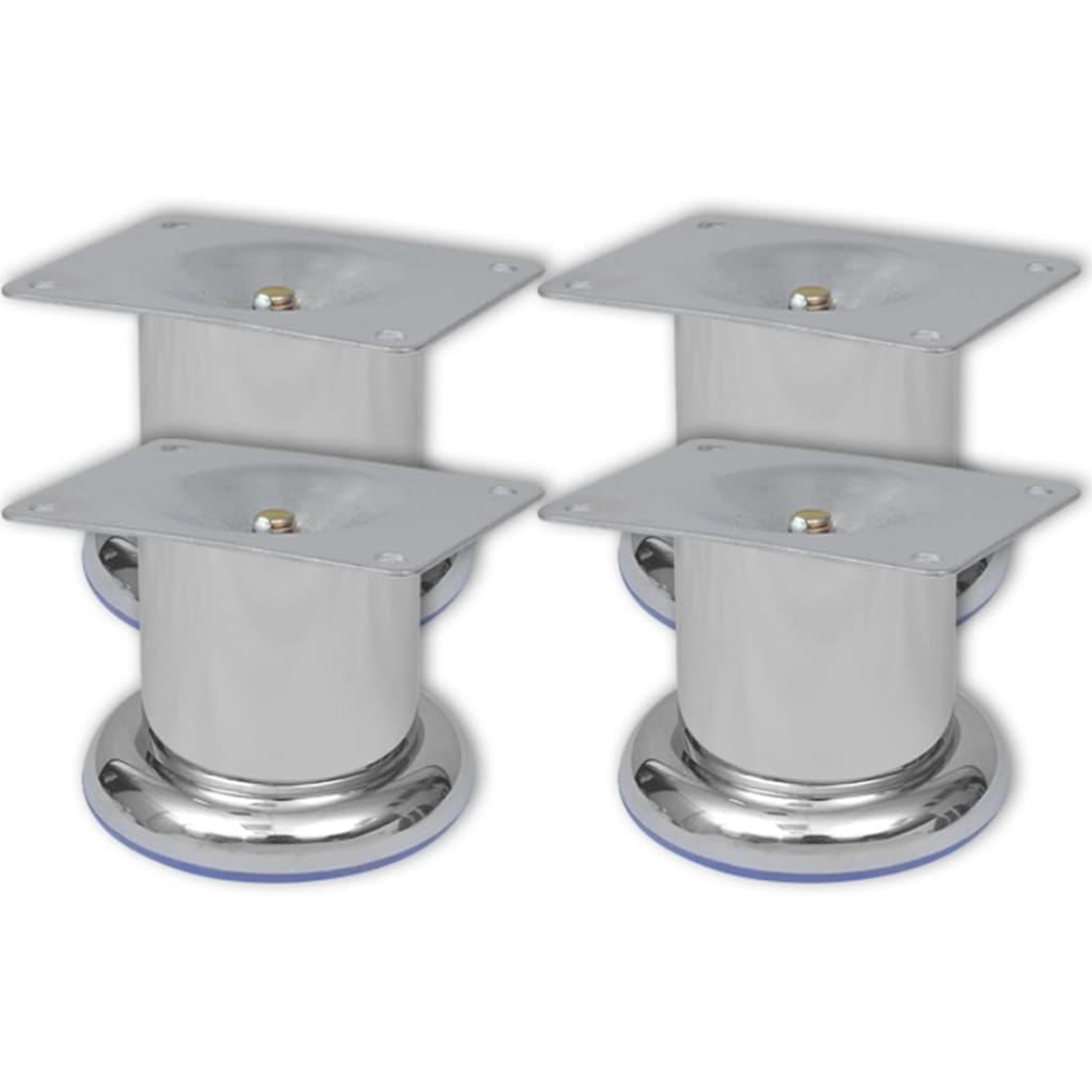 Voir la diapositive 2 : VIDAXL Pieds ronds de canape 8 pcs Chrome 60 mm