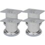 Voir la diapositive 2 : VIDAXL Pieds ronds de canape 8 pcs Chrome 60 mm