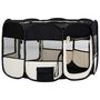 Voir la diapositive 3 : VIDAXL Parc pliable pour chien avec sac de transport Noir 145x145x61cm