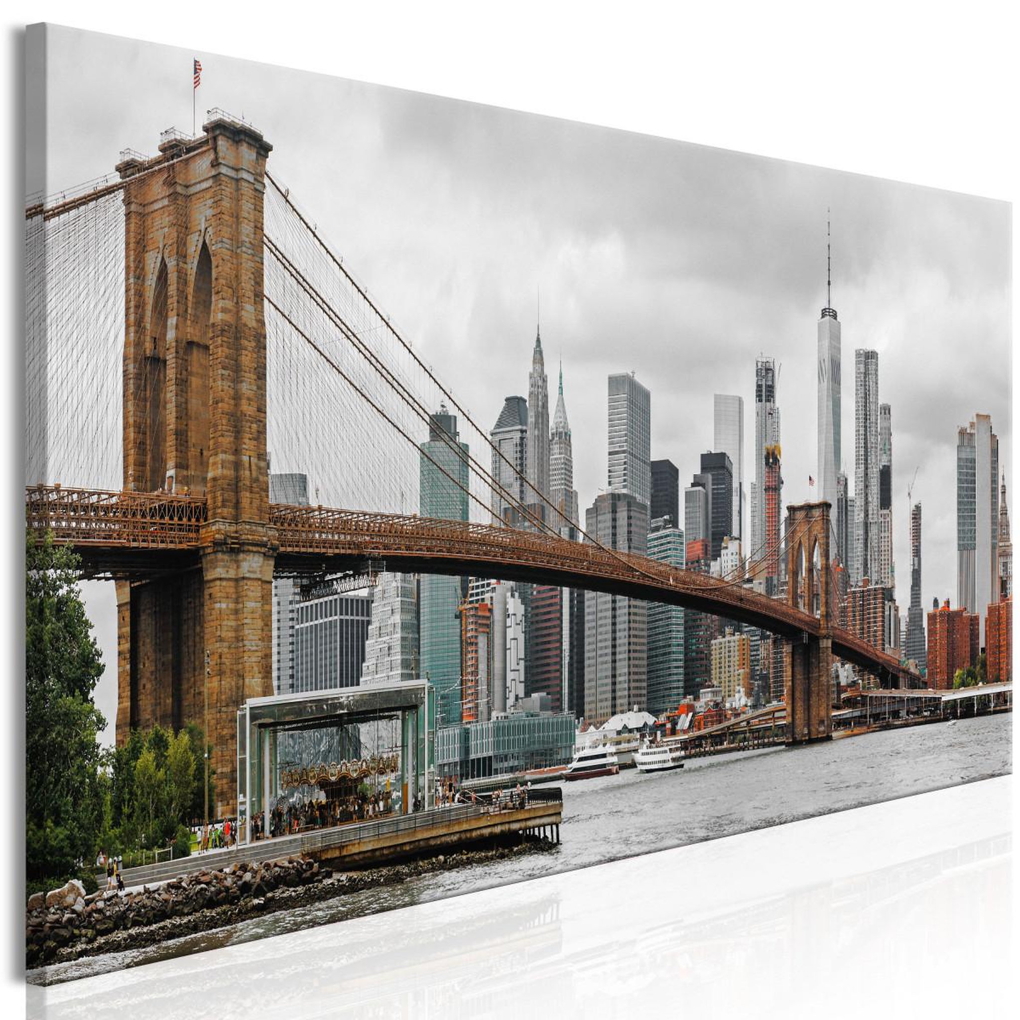 Paris Prix Tableau imprimé  road to manhattan narrow colourful. Coloris disponibles : Multicolore