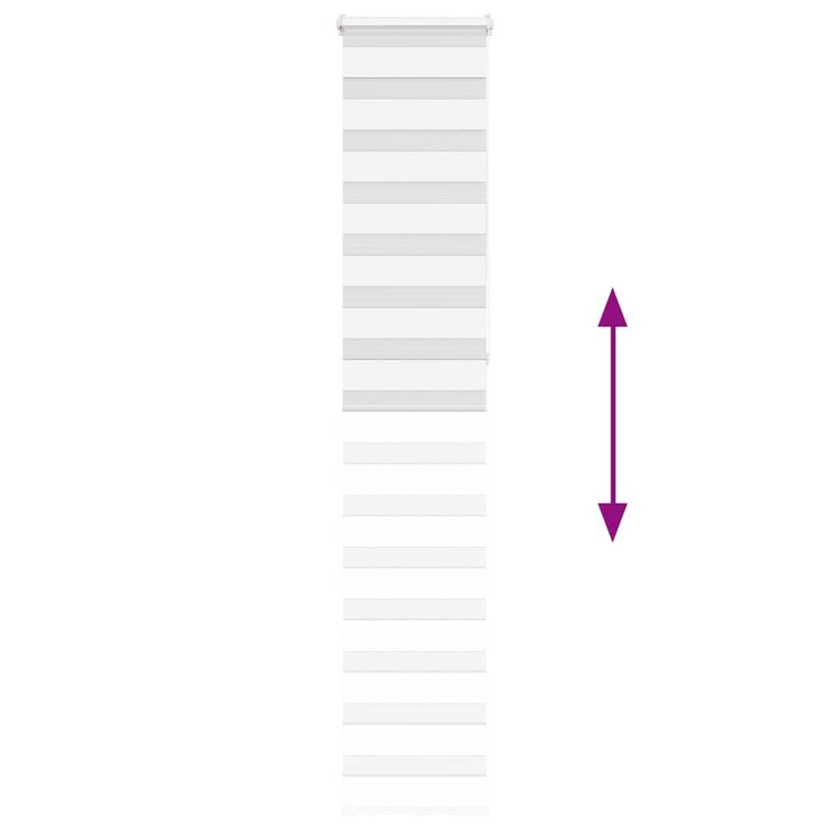 VIDAXL Store zebre blanc 40x230 cm largeur du tissu 35,9 cm polyester