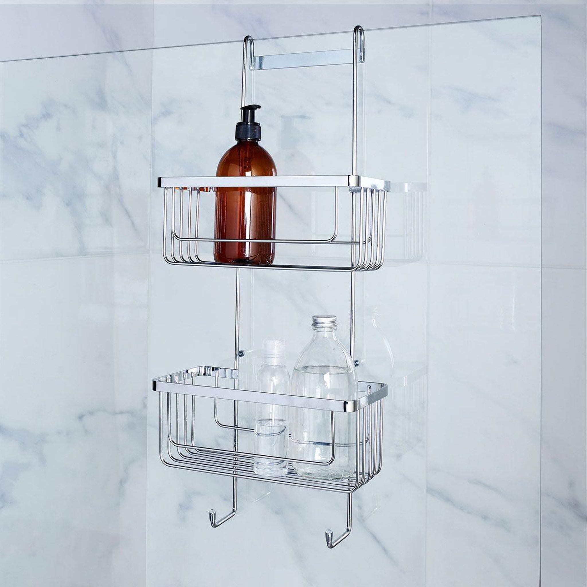 Voir la diapositive 3 : Douceur d'Intérieur Serviteur de douche 2 niveaux  filaire premium  60cm chrome