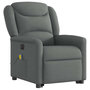 Voir la diapositive 4 : VIDAXL Fauteuil inclinable de massage electrique Gris fonce Tissu