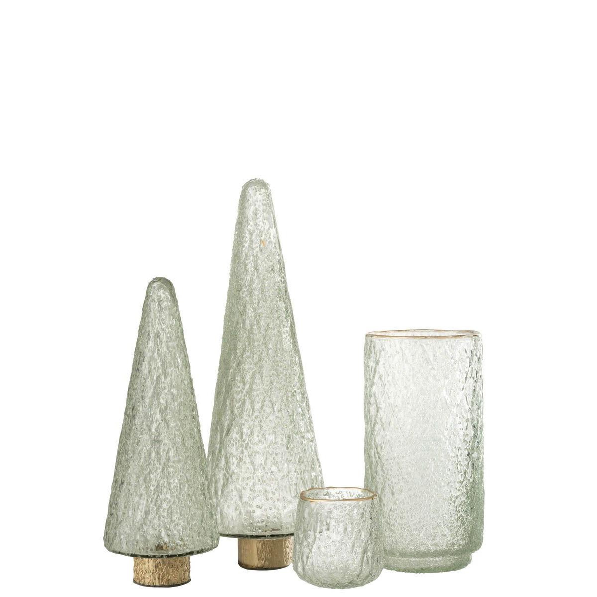 Voir la diapositive 4 : J-LINE Photophore en Verre Design  Ema  25cm Transparent