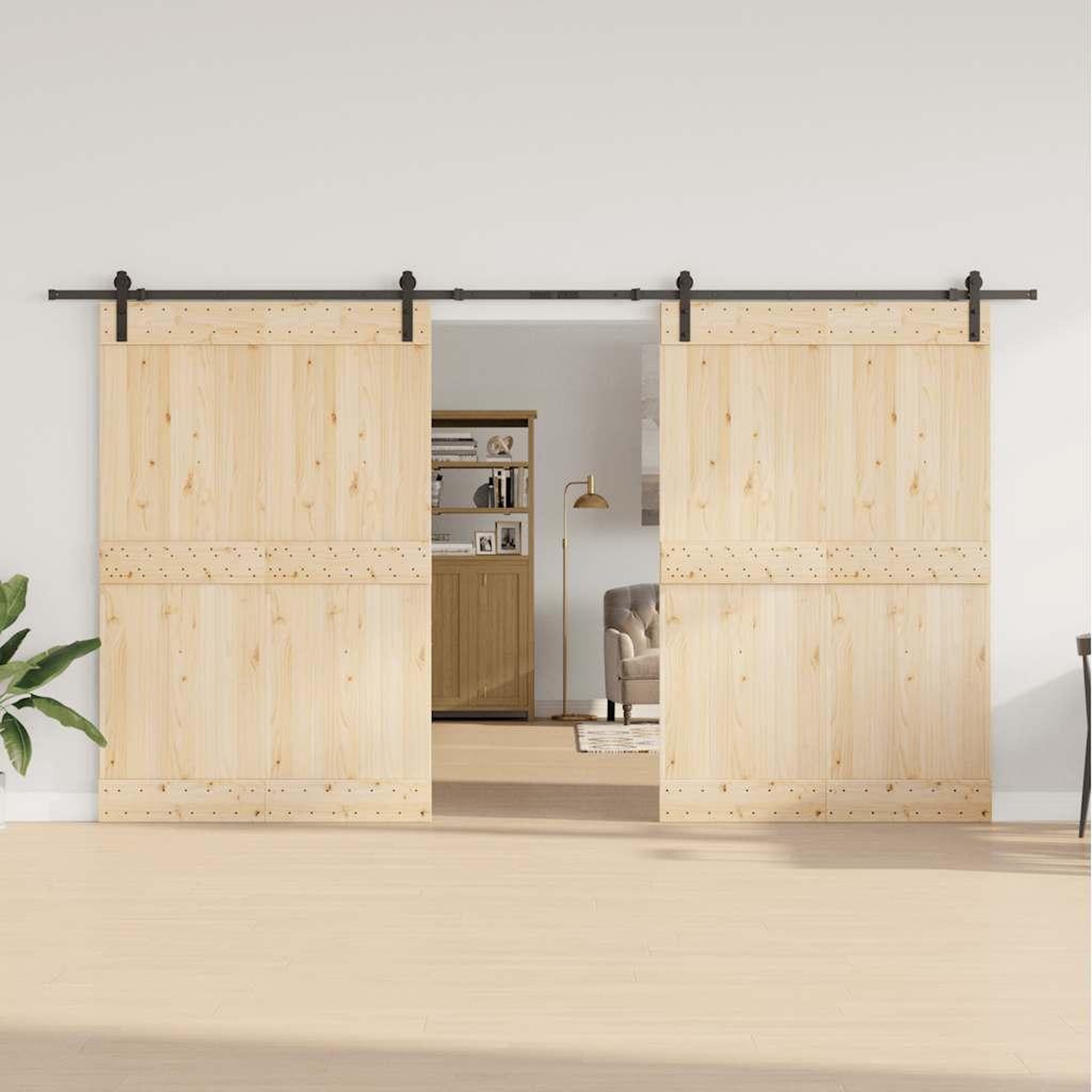 Voir la diapositive 3 : VIDAXL Kit de quincaillerie de porte coulissante 400 cm acier noir