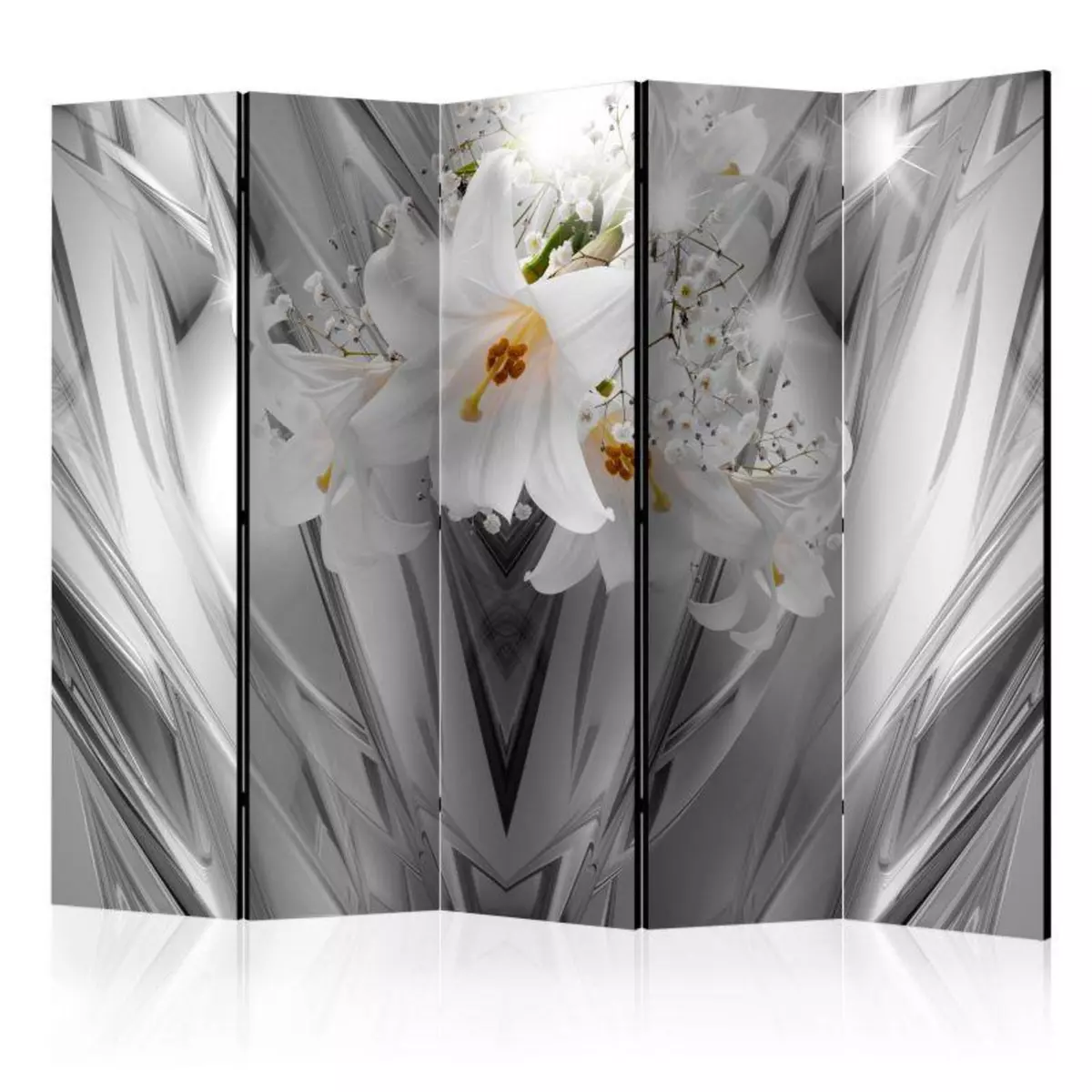 Paris Prix Paravent 5 Volets  Steel Lilies  172x225cm