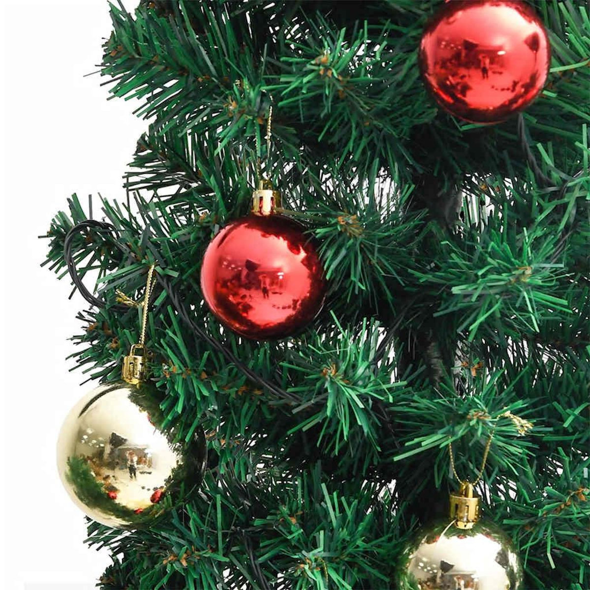 VIDAXL Cactus de Noël avec support et LED Vert 180 cm PVC