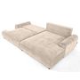 Voir la diapositive 2 : LISA DESIGN Nelly - canapé d'angle droit 4 places convertible avec coffre en velours texturé