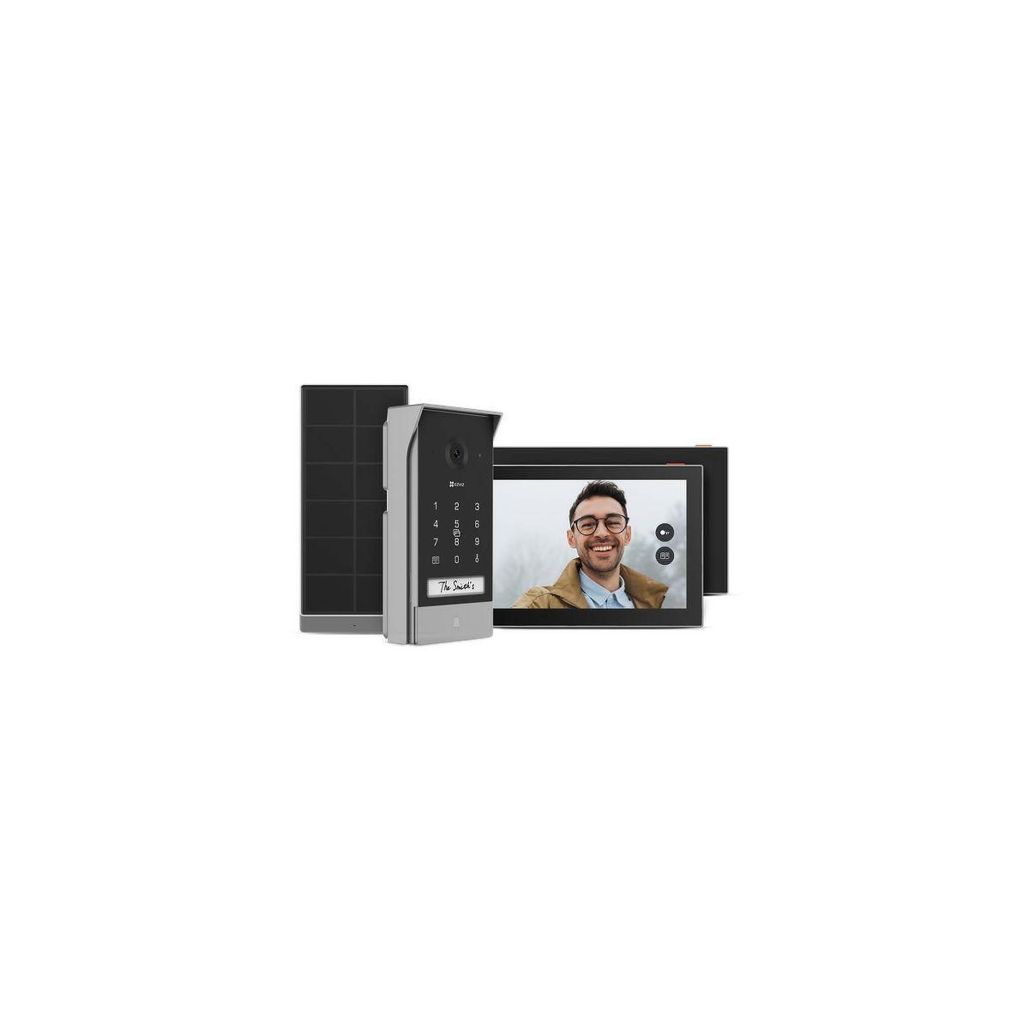 Voir la diapositive 2 : EZVIZ Visiophone EP7-2K/Connecté ss fil+ panneau solaire