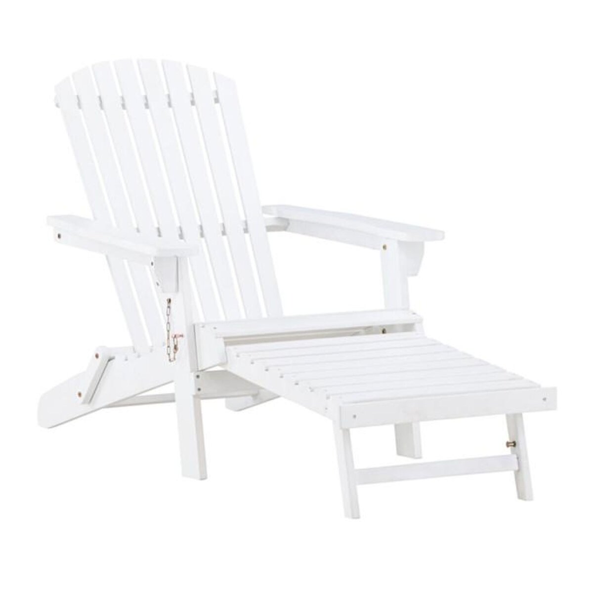 Paris Prix Chaise Longue en Bois  Tropea  88cm Blanc
