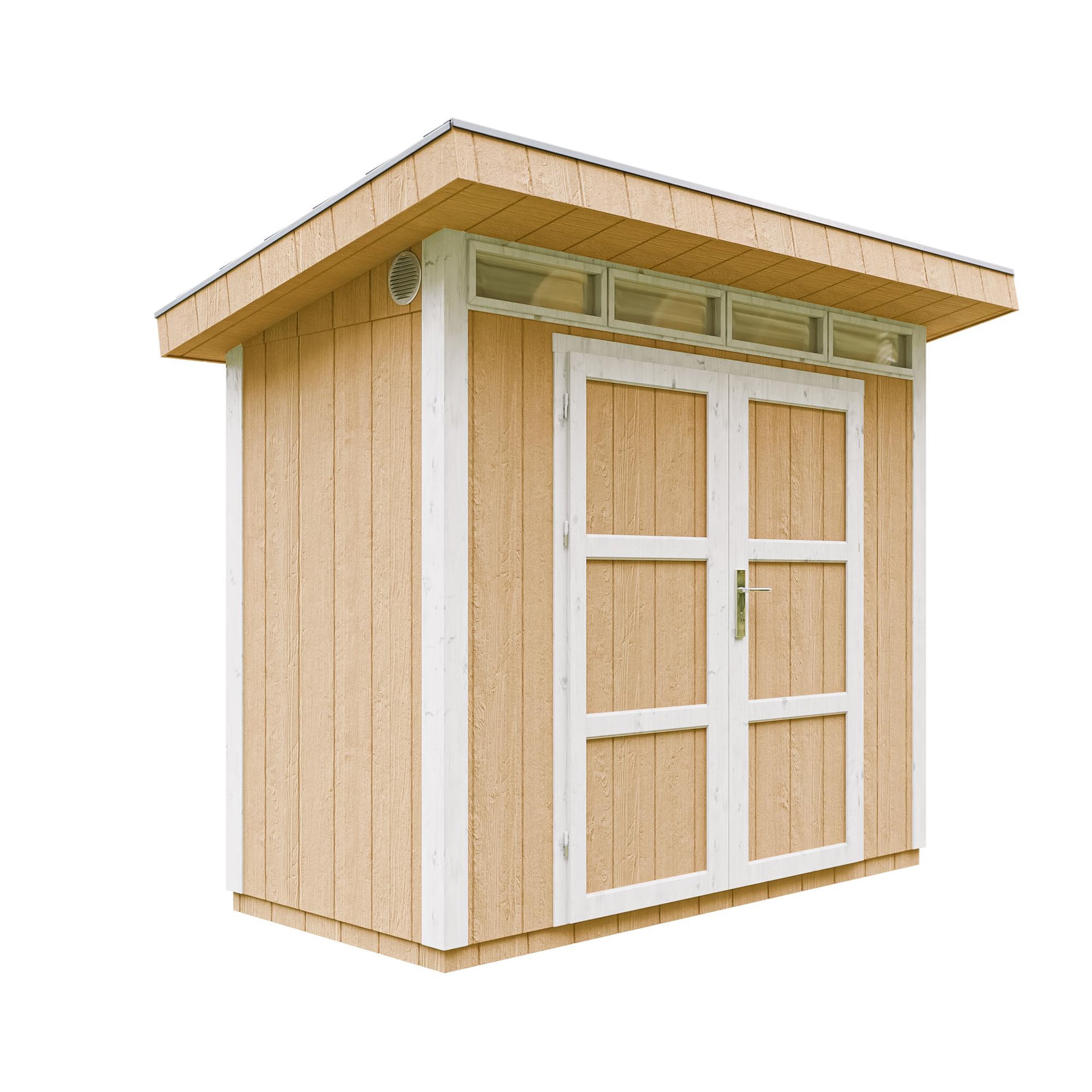 Voir la diapositive 1 : TIMBELA Abri de Jardin Qualité Premium 3m²/L161xL294xH239 cm avec sol, bardeaux bitumineux M901A