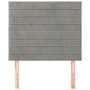 Voir la diapositive 3 : VIDAXL Tetes de lit 2 pcs Gris clair 90x5x78/88 cm Velours