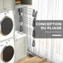 Voir la diapositive 6 : HOMCOM Séchoir à linge étendoir pliable ailes latérales 4 niveaux