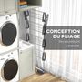 Voir la diapositive 6 : HOMCOM Séchoir à linge étendoir pliable ailes latérales 4 niveaux