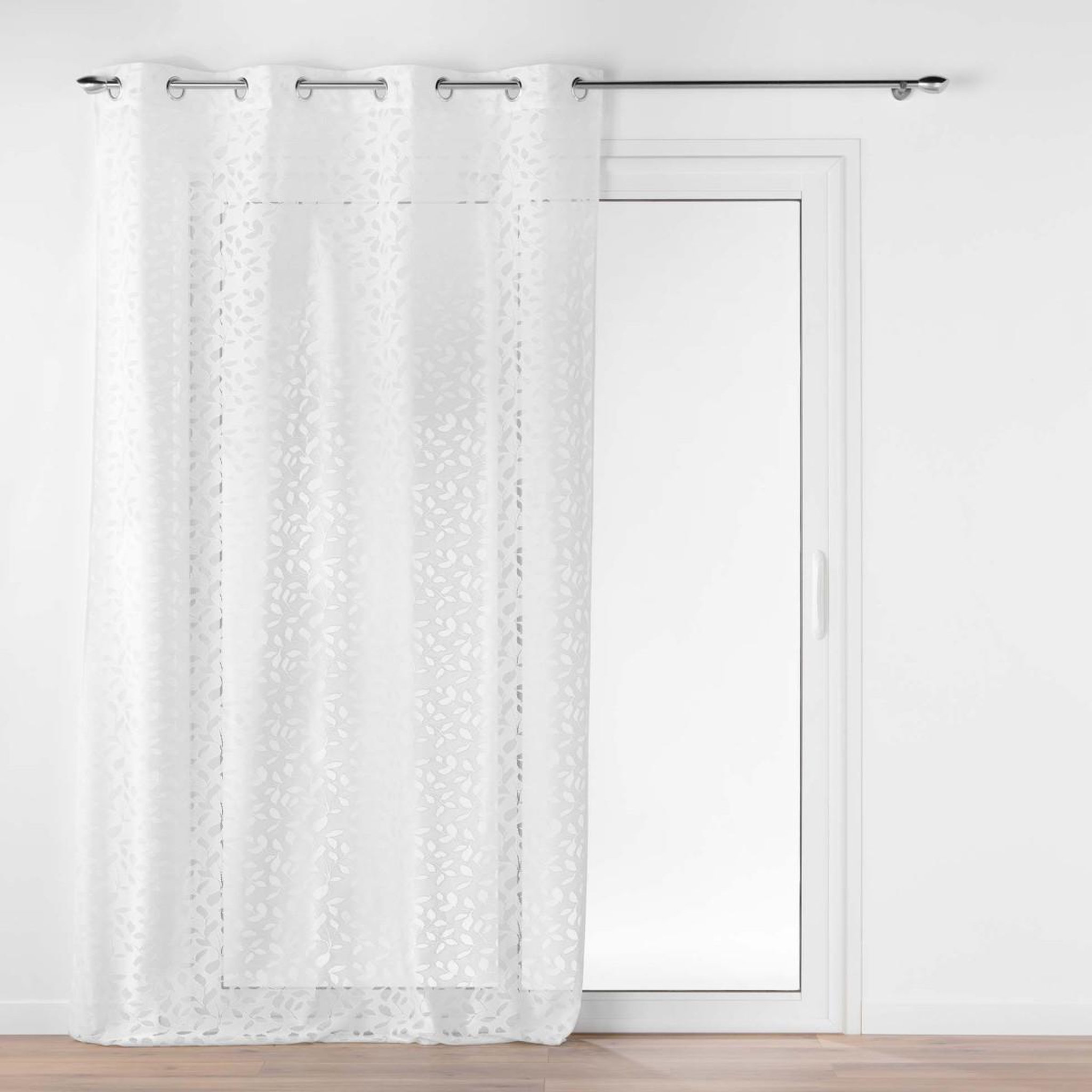 Douceur d'Intérieur Rideau voilage à œillets maille  manon  140x240cm blanc