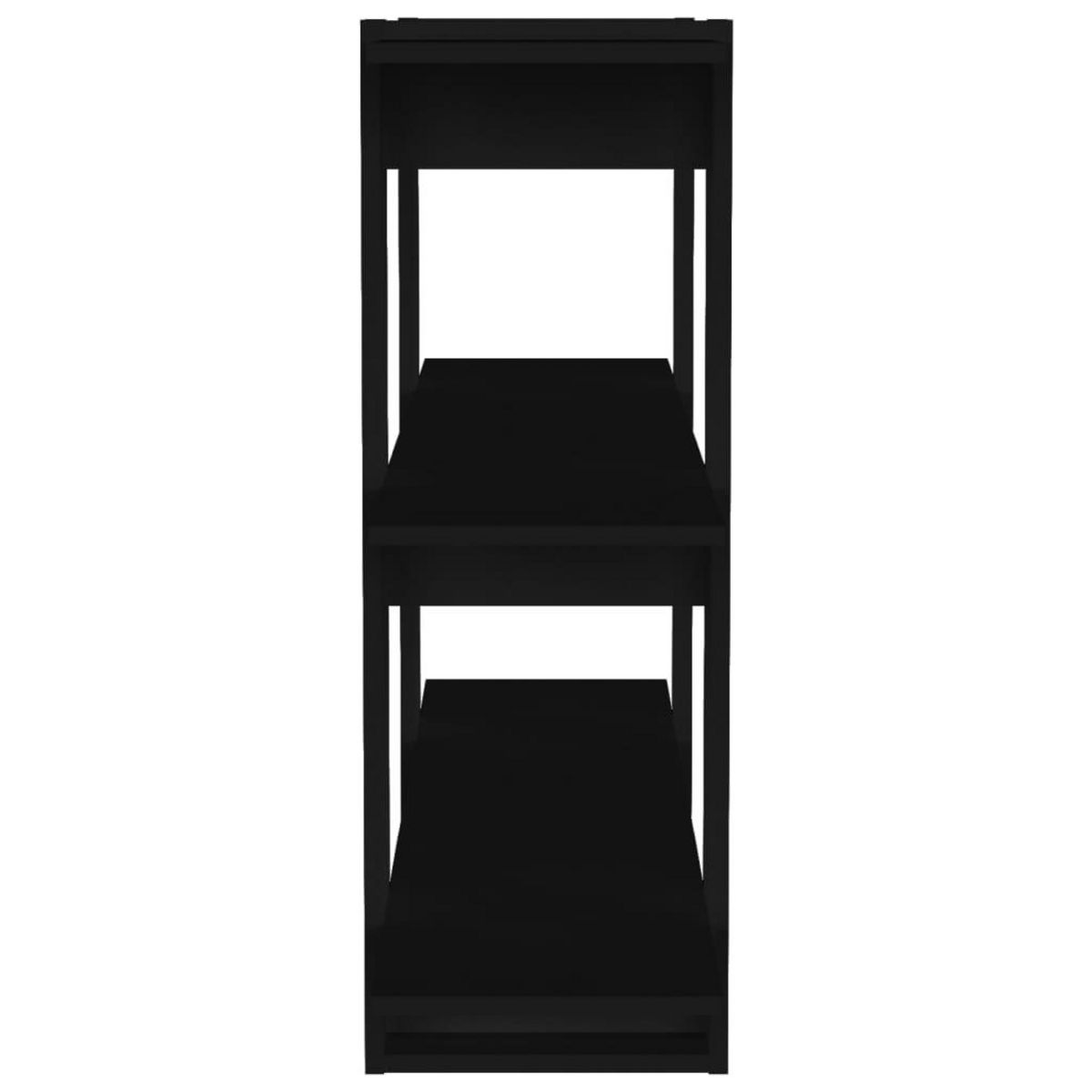 VIDAXL Bibliotheque/Separateur de piece Noir 100x30x123,5 cm