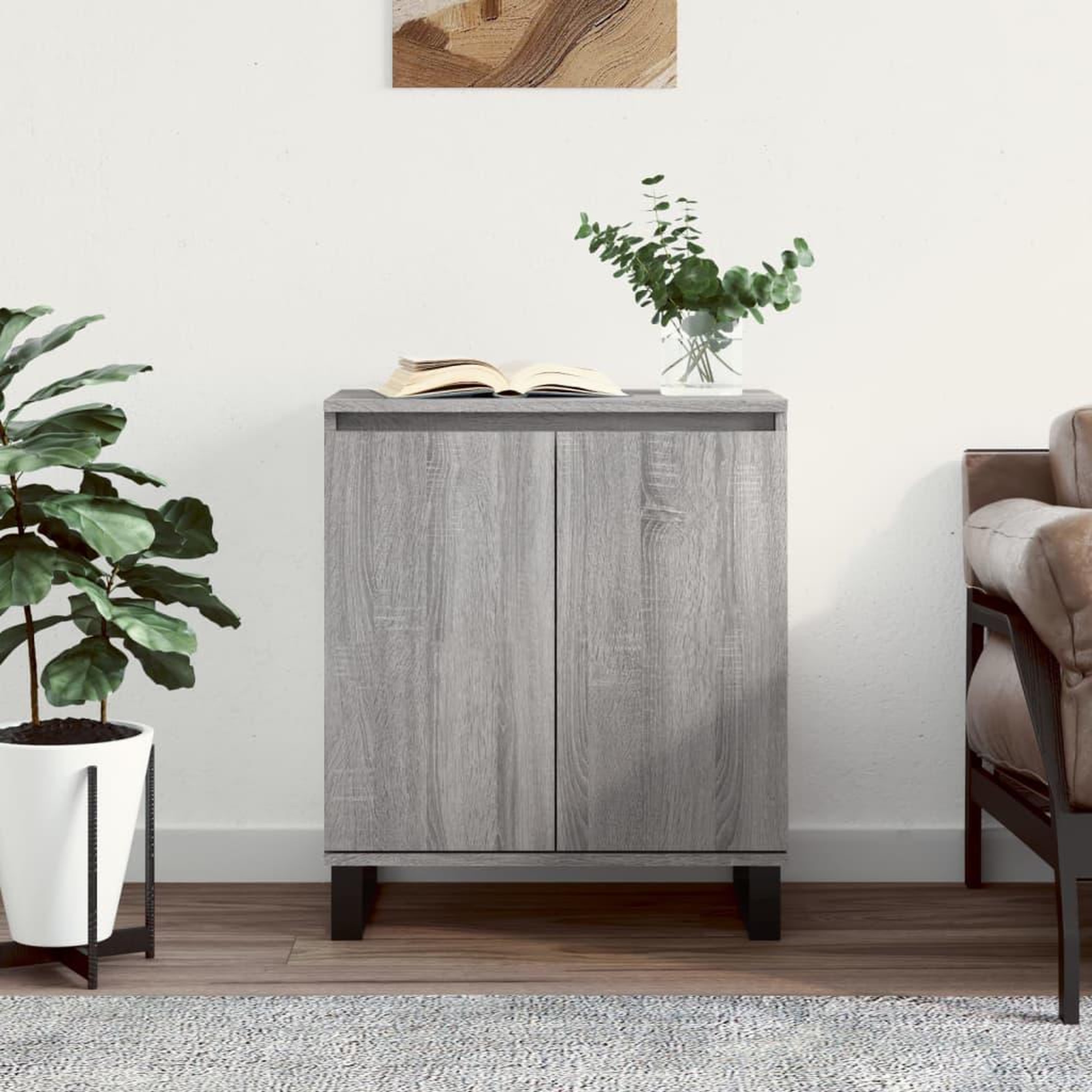 VIDAXL Buffet Sonoma gris 60x35x70 cm Bois d'ingenierie