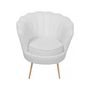 Voir la diapositive 2 : Habitat et Jardin Fauteuil bouclette  Floria  - 75 x 68 x 77,5 cm -  Blanc