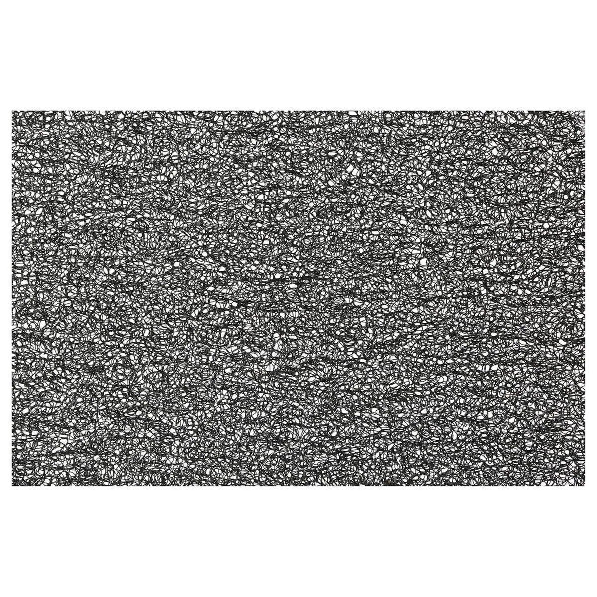 SECRET DE GOURMET Set de Table Rectangulaire  Spaghetti  30x44cm Noir