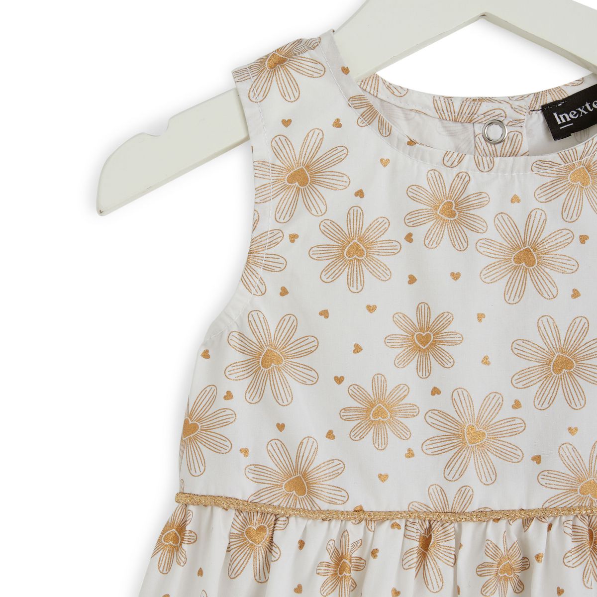 INEXTENSO Robe marguerite en coton bébé fille