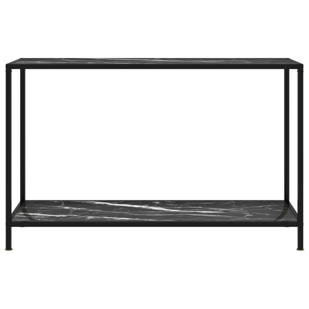 VIDAXL Table console Noir 120x35x75 cm Verre trempe