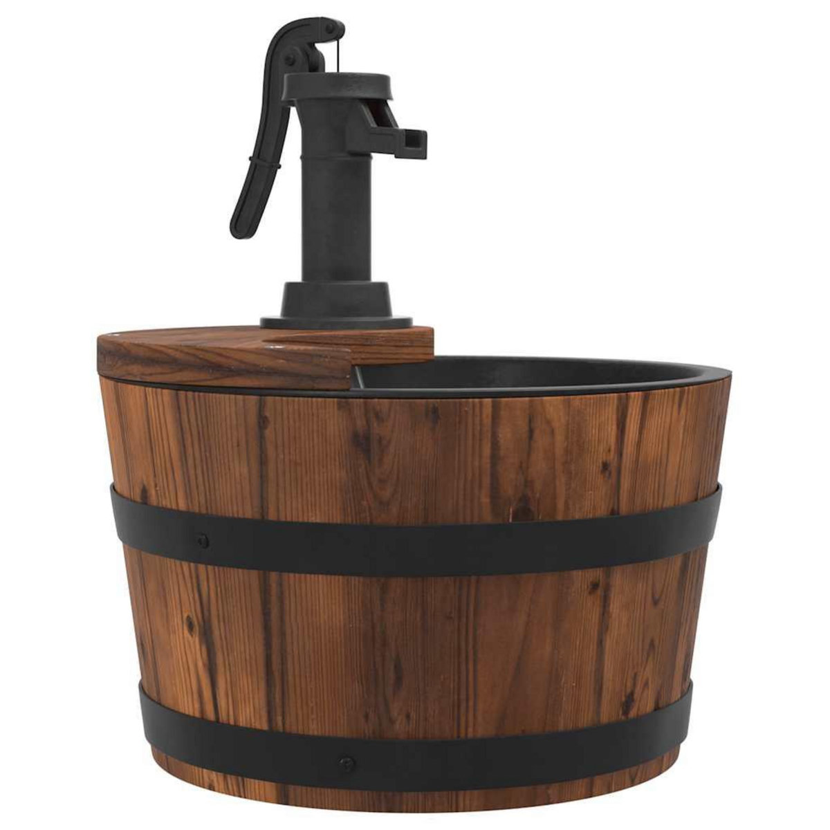 VIDAXL Fontaine a eau avec pompe 28x28x34,5 cm Bois de sapin massif