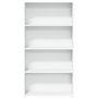 Voir la diapositive 4 : VIDAXL Bibliotheque blanc 80x30x152 cm bois d'ingenierie