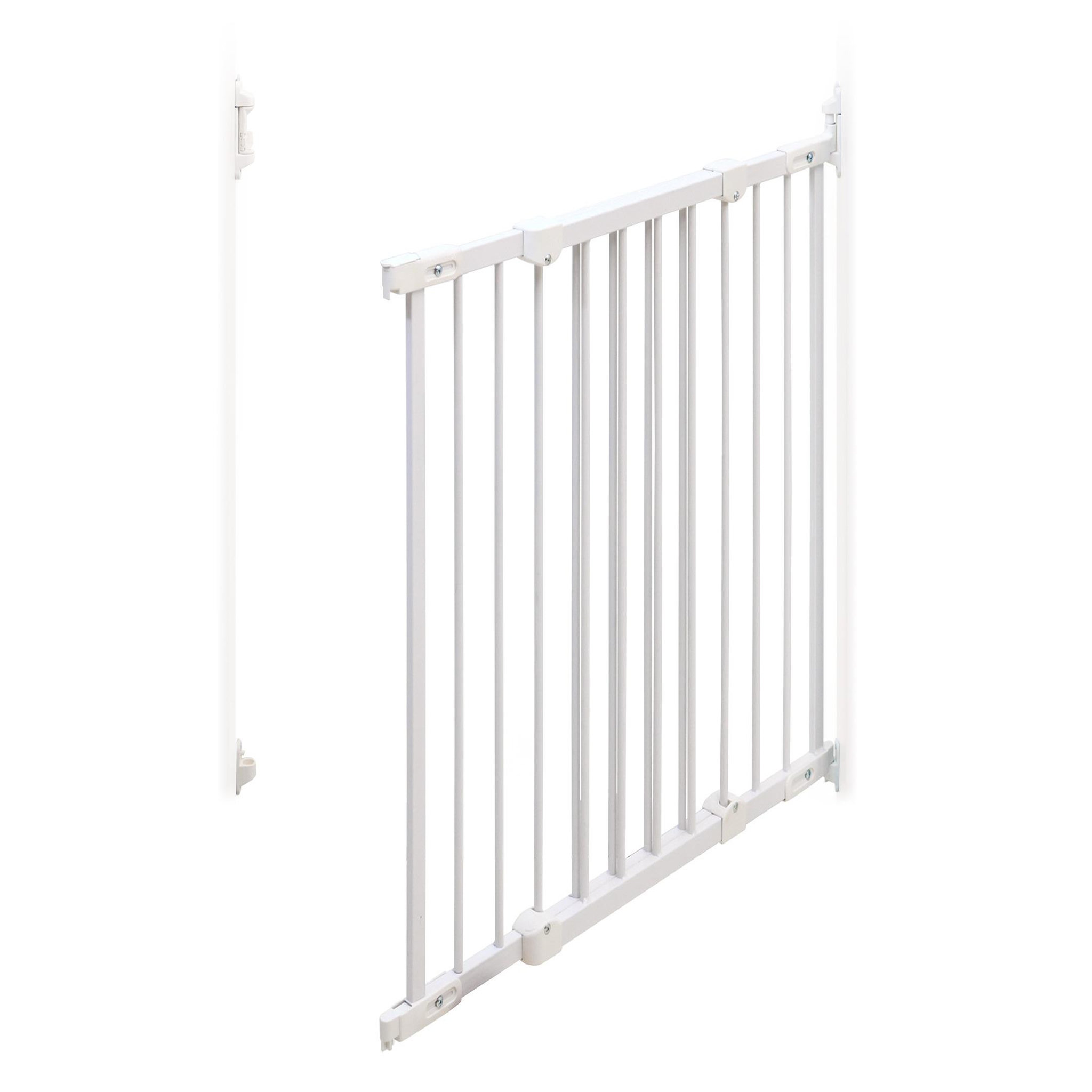 Voir la diapositive 2 : WEBABY Barrière de sécurité bébé en acier blanc 108 x 4 x 75 cm nono