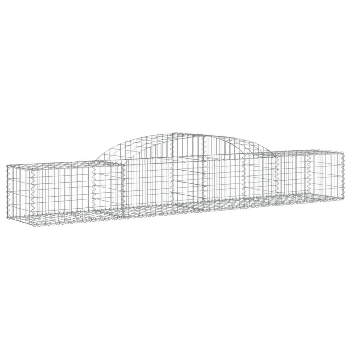 VIDAXL Paniers a gabions arques 10 pcs 300x50x40/60 cm fer galvanise
